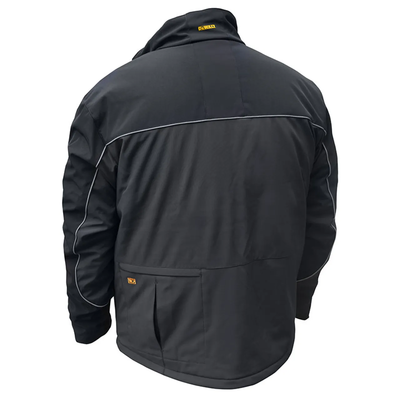 DeWALT Heated Lightweight Soft Shell Black Work Jacket with Adapter DCHJ072B