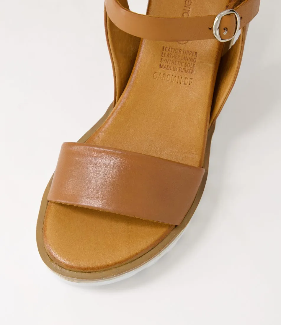 DIANA FERRARI Gardian Tan Leather Sandals