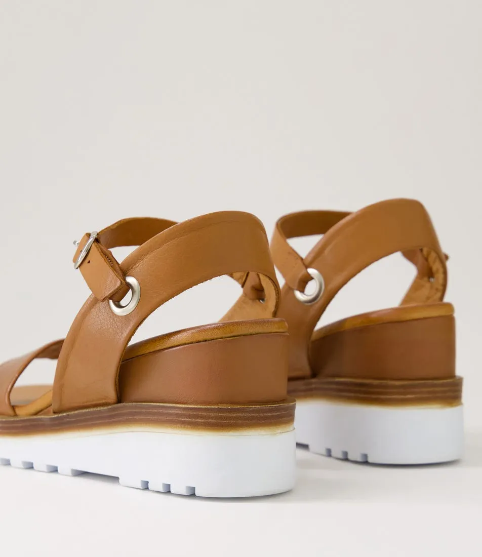 DIANA FERRARI Gardian Tan Leather Sandals