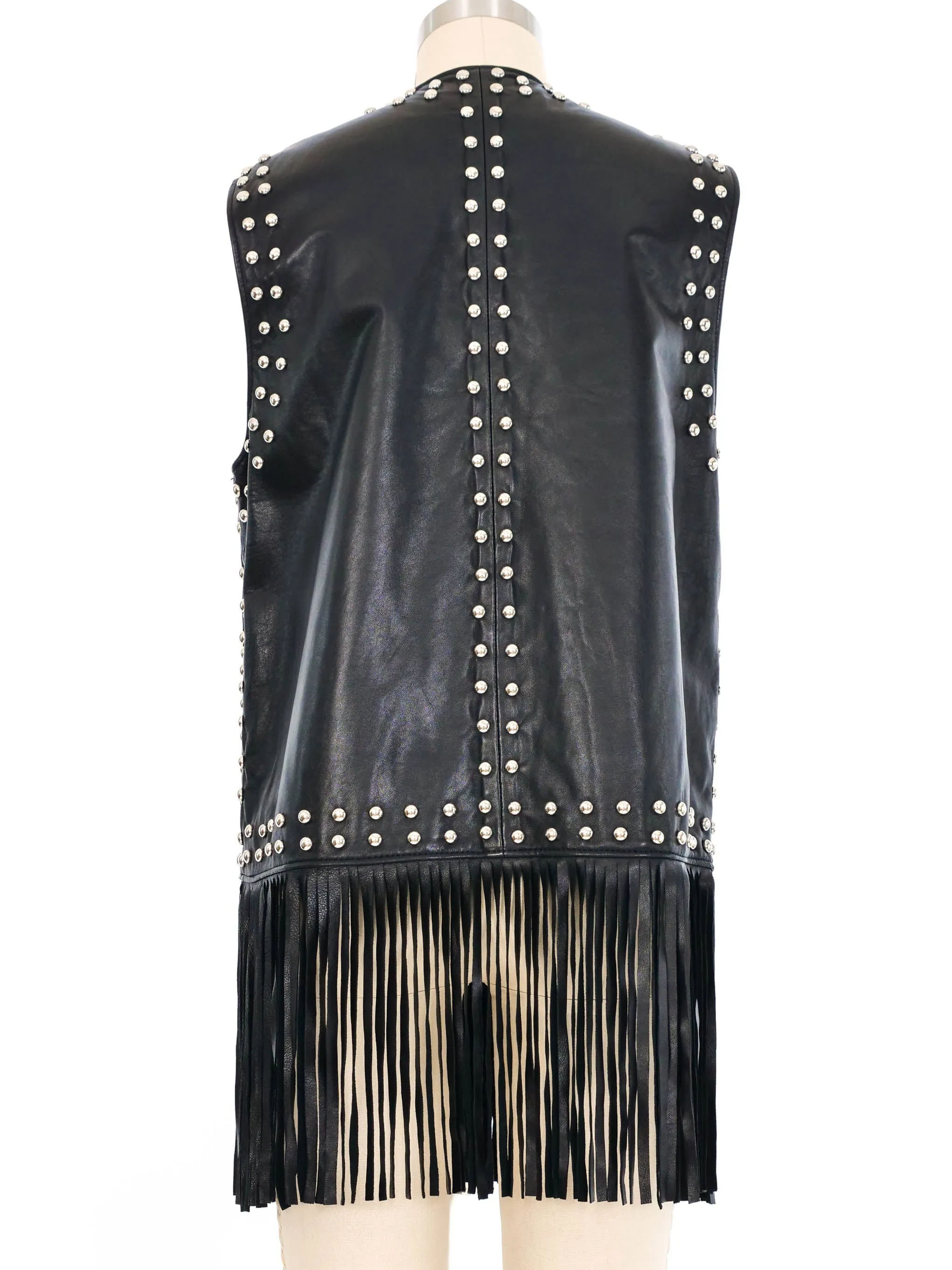 DKNY Studded Fringe Vest