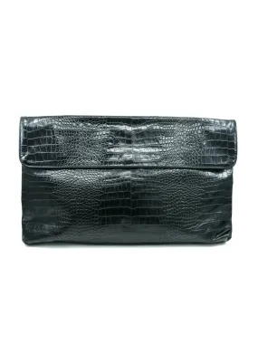 Dries Van Noten Oversized Embossed Leather Clutch