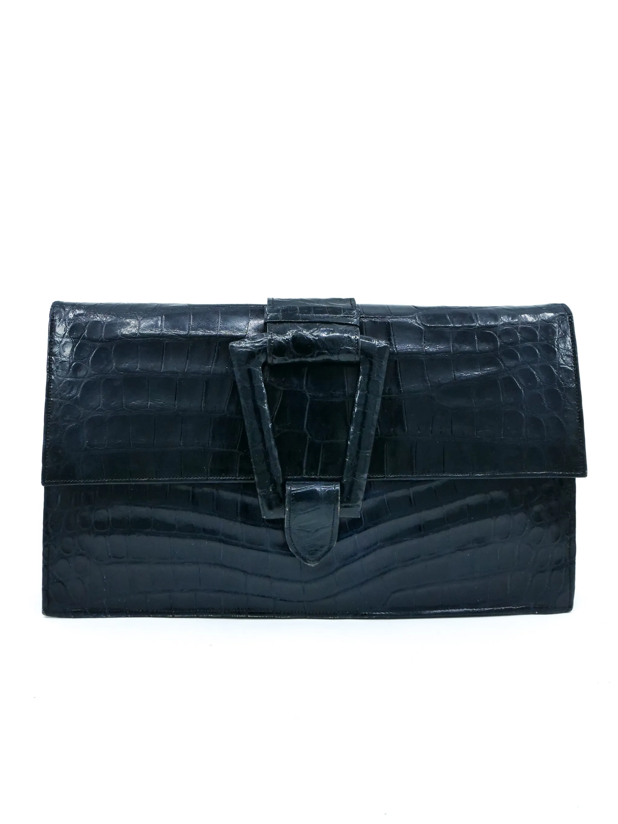 Embossed Leather Clutch