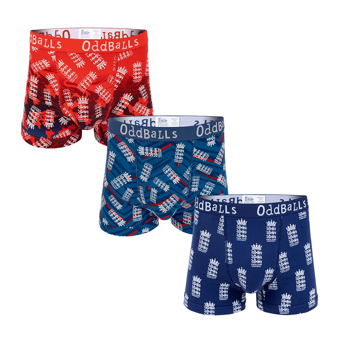 England Cricket Bundle - Mens Boxer Shorts 3 Pack Bundle