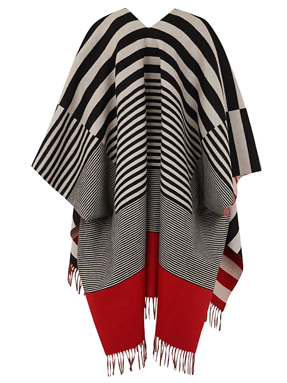 Etro Tassel Detailed Striped Poncho