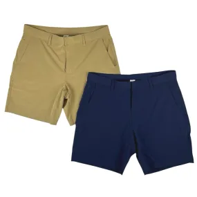 Fabletics Men's Beige & Blue 2 Piece Stretch Casual Golf Walk Shorts Lot Size 34