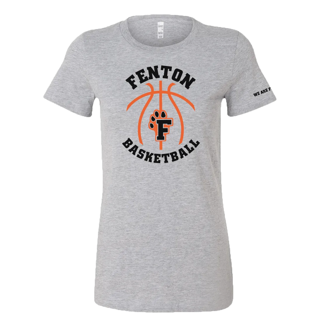 Fenton Basketball - Athletic Heather - Ladies Favorite Tee