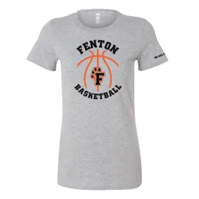 Fenton Basketball - Athletic Heather - Ladies Favorite Tee