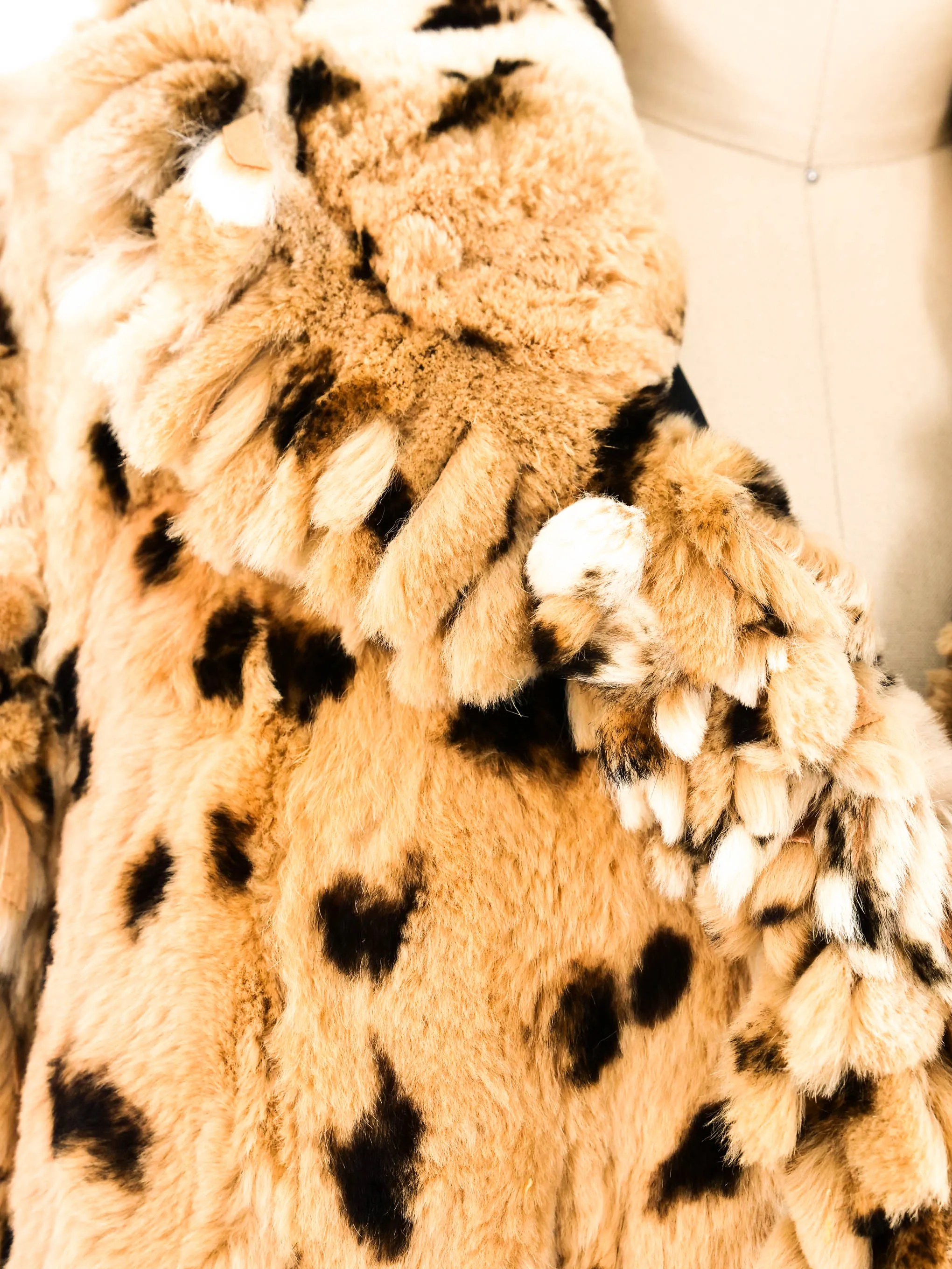 Fringed Leopard Print Fur Vest