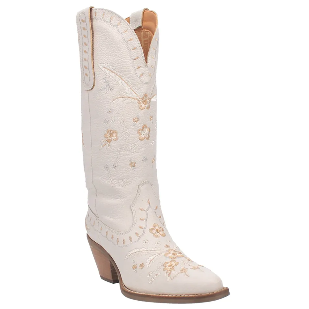 Full Bloom Floral Round Toe Cowboy Boots