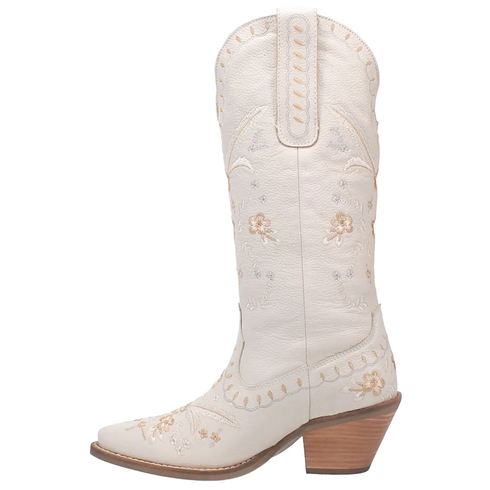 Full Bloom Floral Round Toe Cowboy Boots