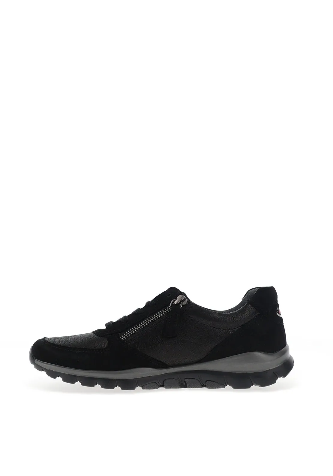 Gabor Rolling Soft Zip Detail Trainers, Black