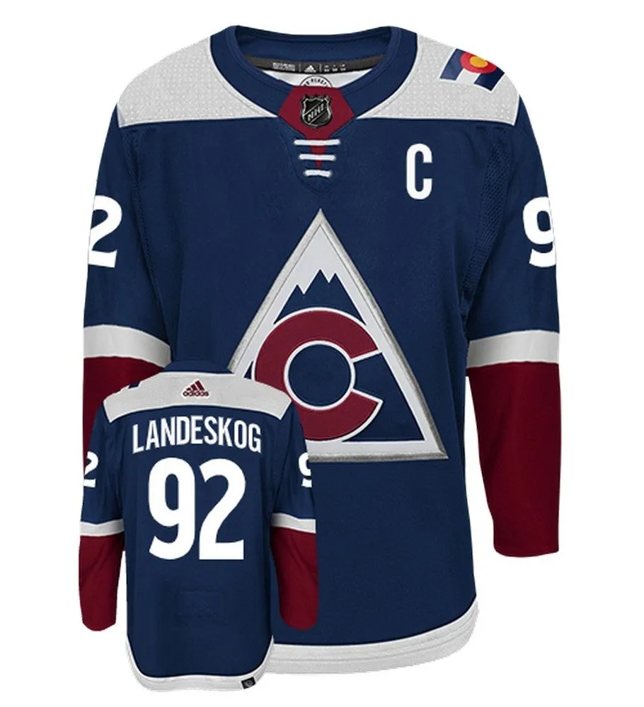 Gabriel Landeskog Colorado Avalanche Adidas Primegreen Authentic NHL Hockey Jersey     