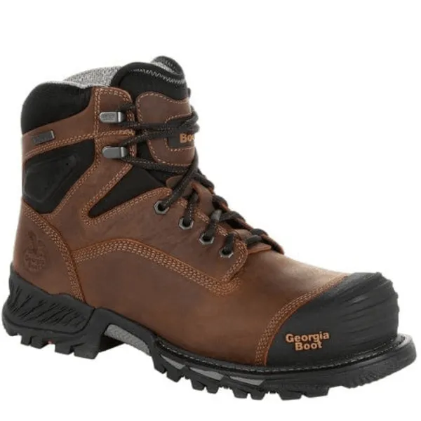 Georgia Boot Men's Rumbler Black and Brown Composite Toe Waterproof Work Boot GB00284