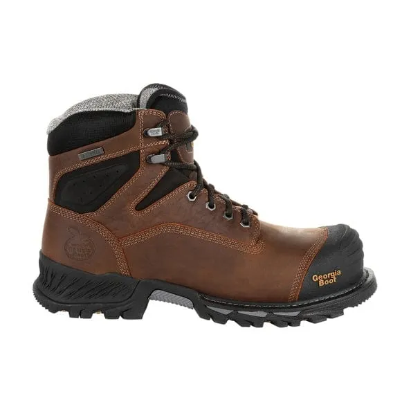 Georgia Boot Men's Rumbler Black and Brown Composite Toe Waterproof Work Boot GB00284