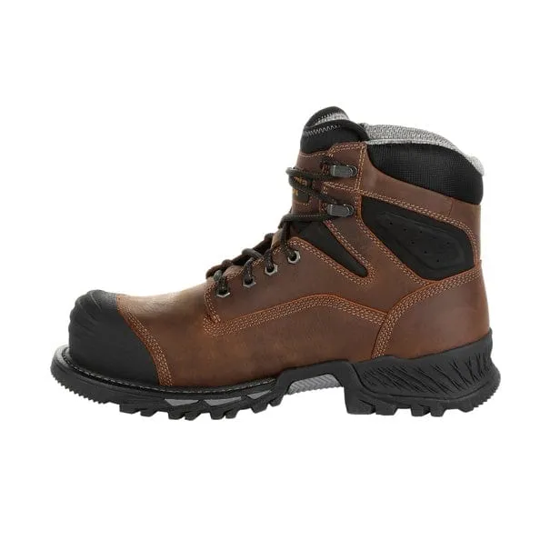 Georgia Boot Men's Rumbler Black and Brown Composite Toe Waterproof Work Boot GB00284