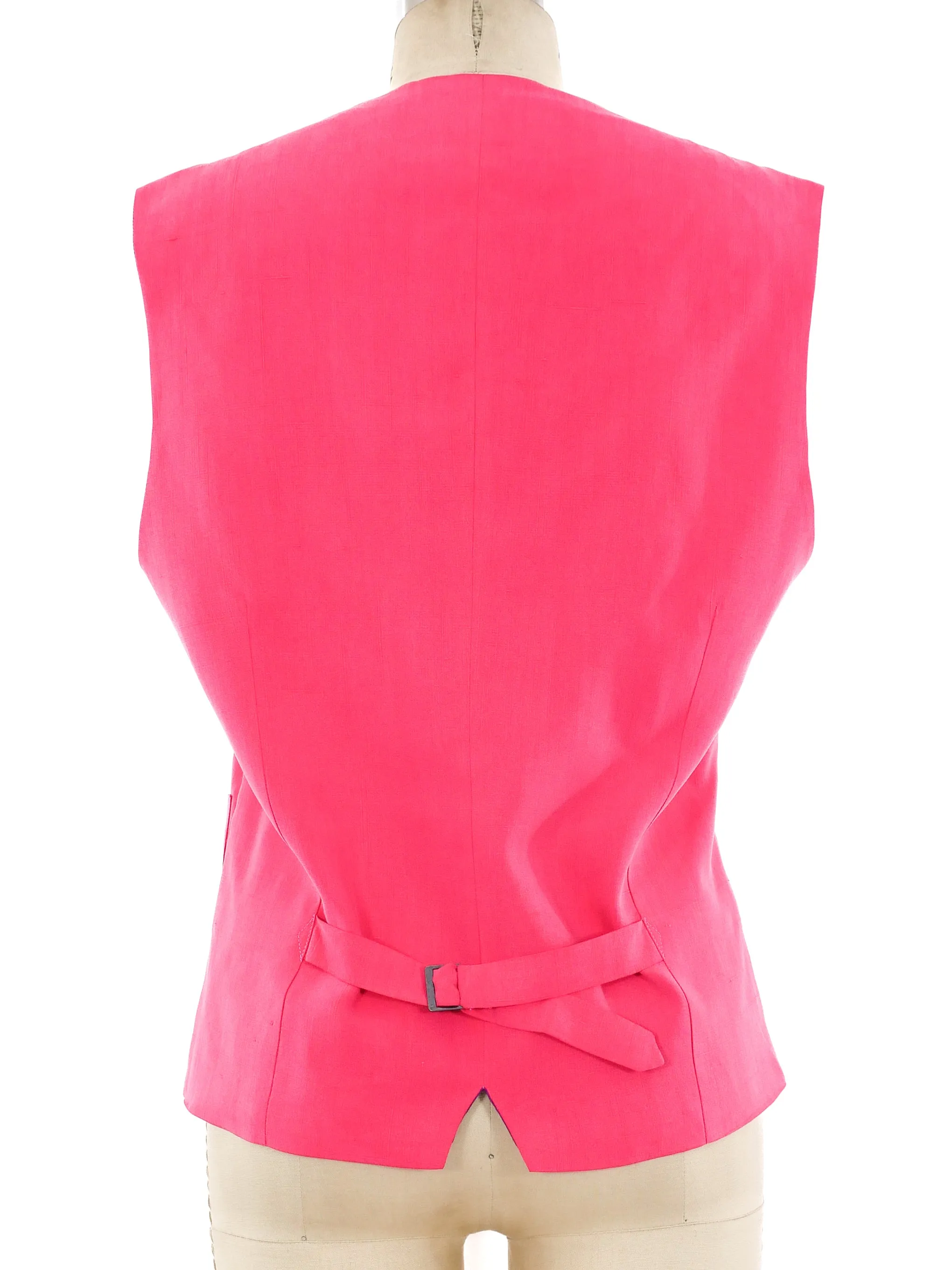 Gianni Versace Fuchsia Silk Vest