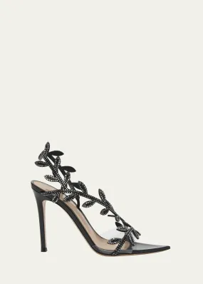 Gianvito Rossi Flavia Wraparound Branch Crystal Sandals