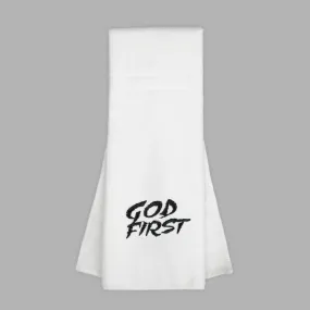 God First White Football Towel