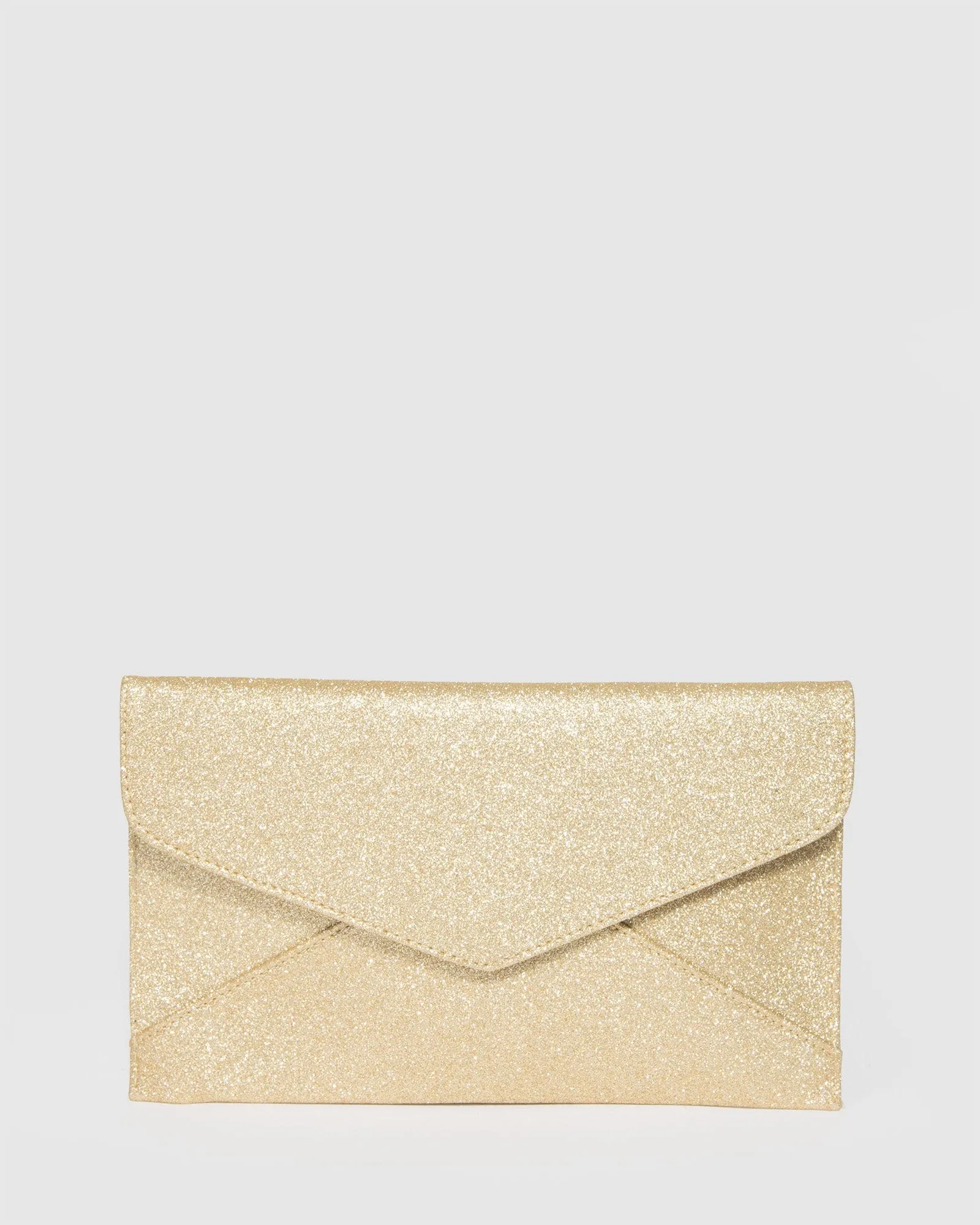 Gold Kelly Envelope Clutch Bag