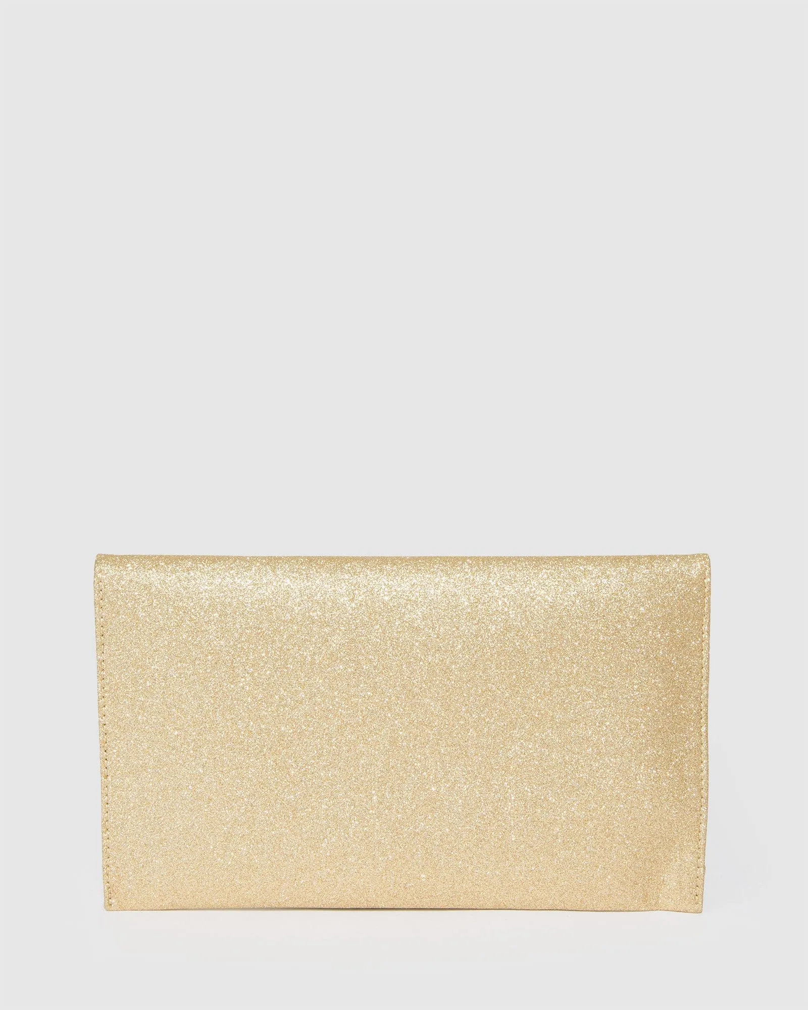 Gold Kelly Envelope Clutch Bag