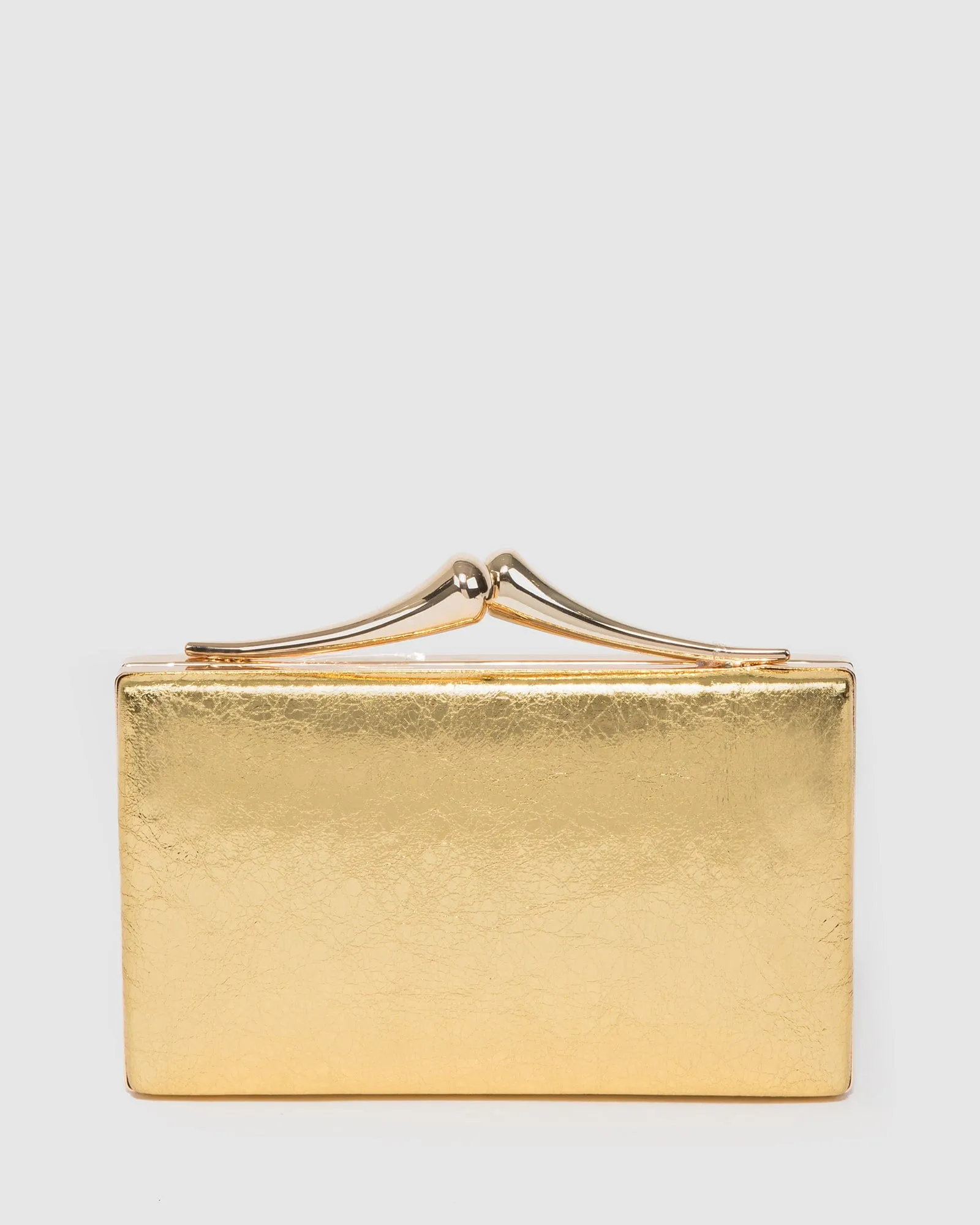 Gold Vienna Hardware Clutch Bag