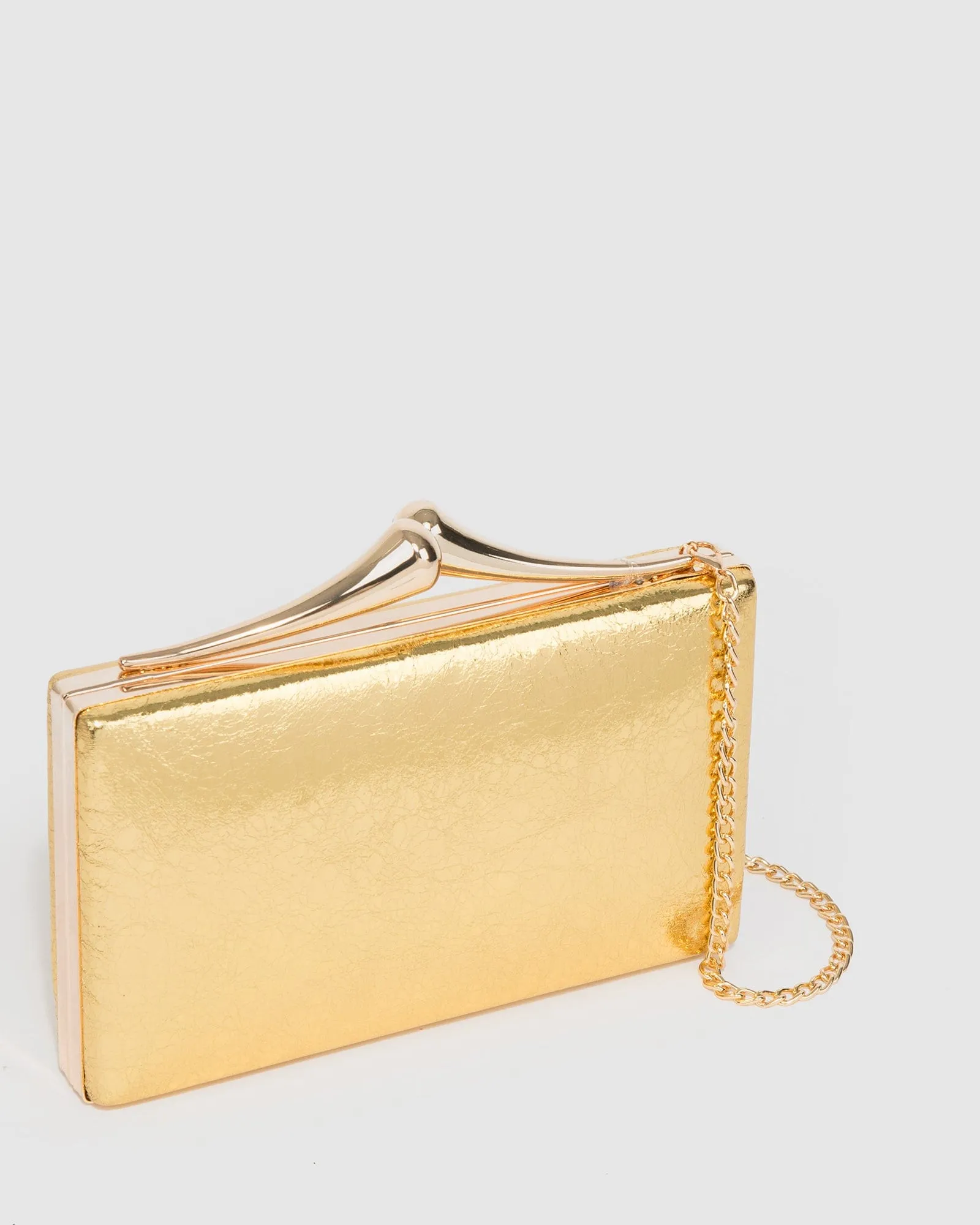 Gold Vienna Hardware Clutch Bag