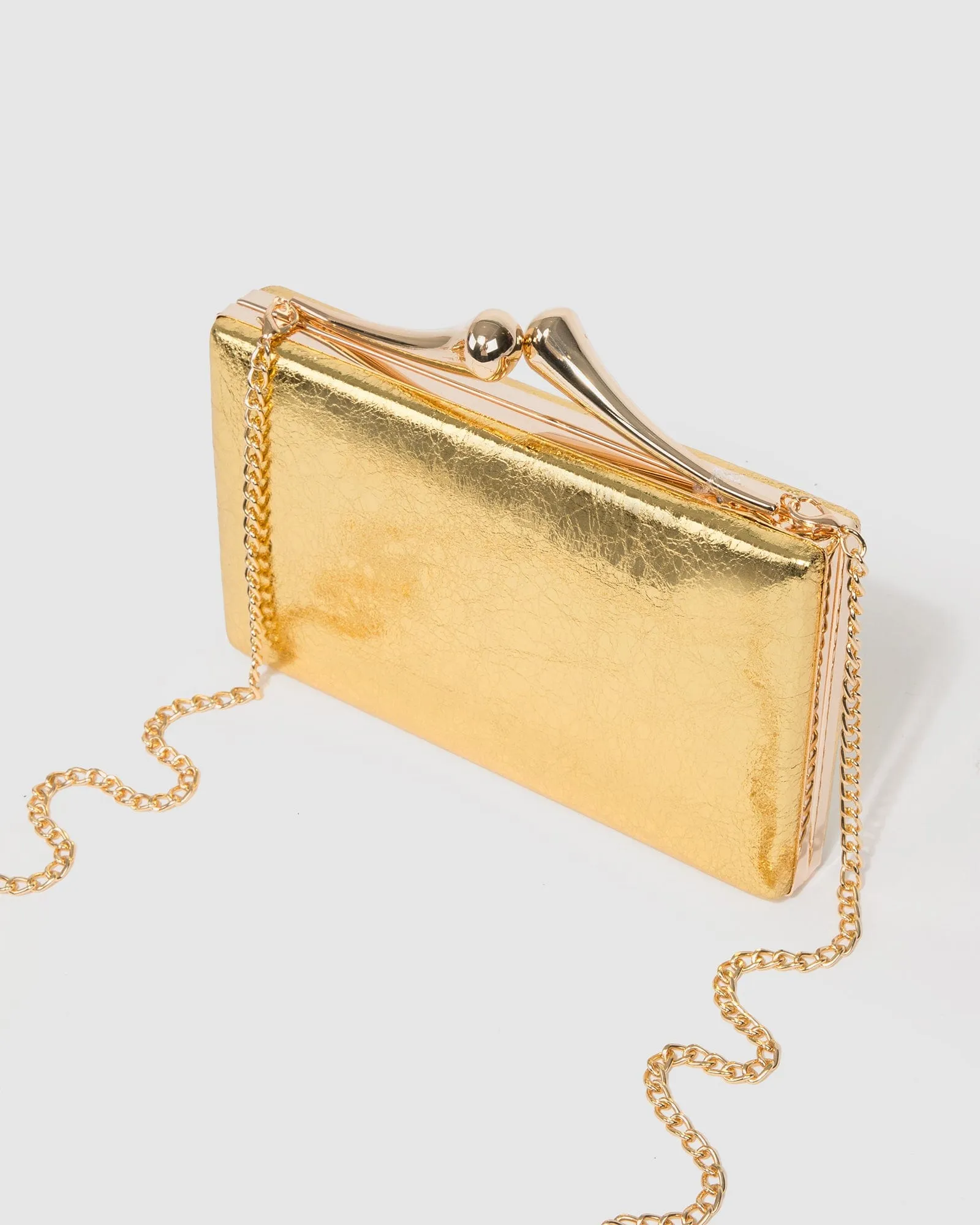 Gold Vienna Hardware Clutch Bag