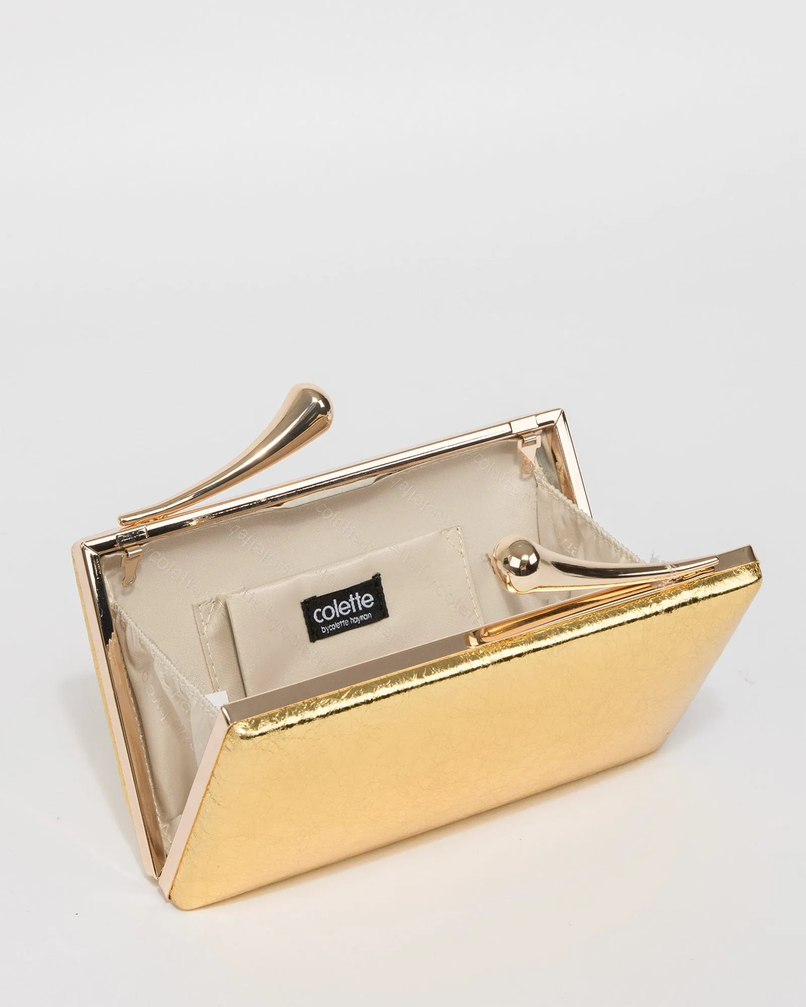 Gold Vienna Hardware Clutch Bag