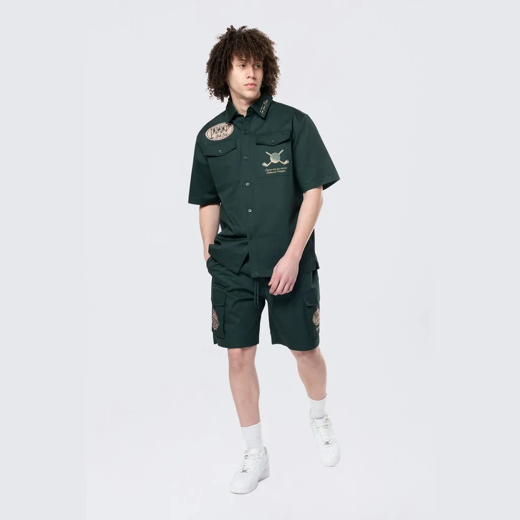 Golf Club Woven Cargo Twill Lounge Shorts - Scarab