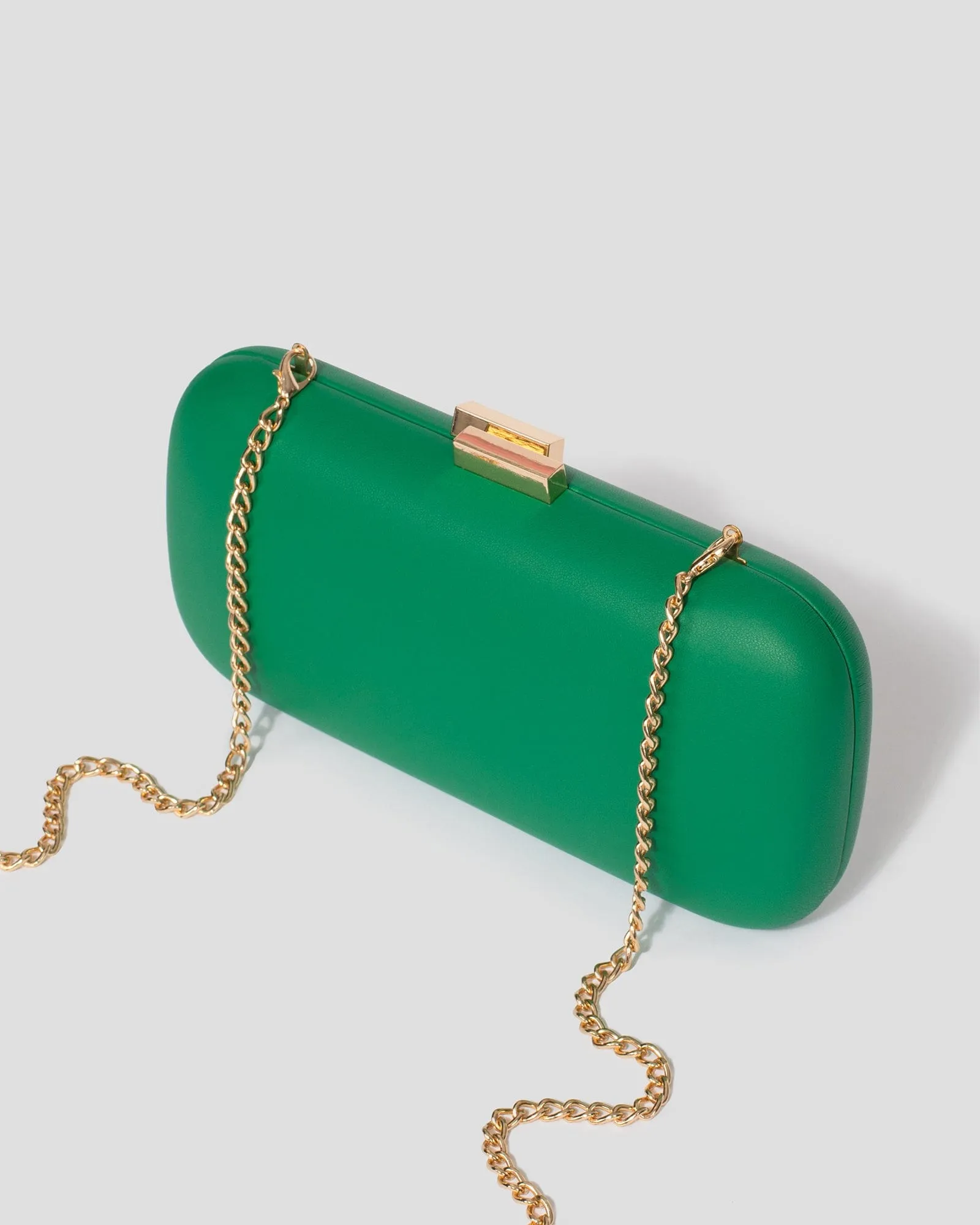 Green Rosie Hardcase Clutch Bag