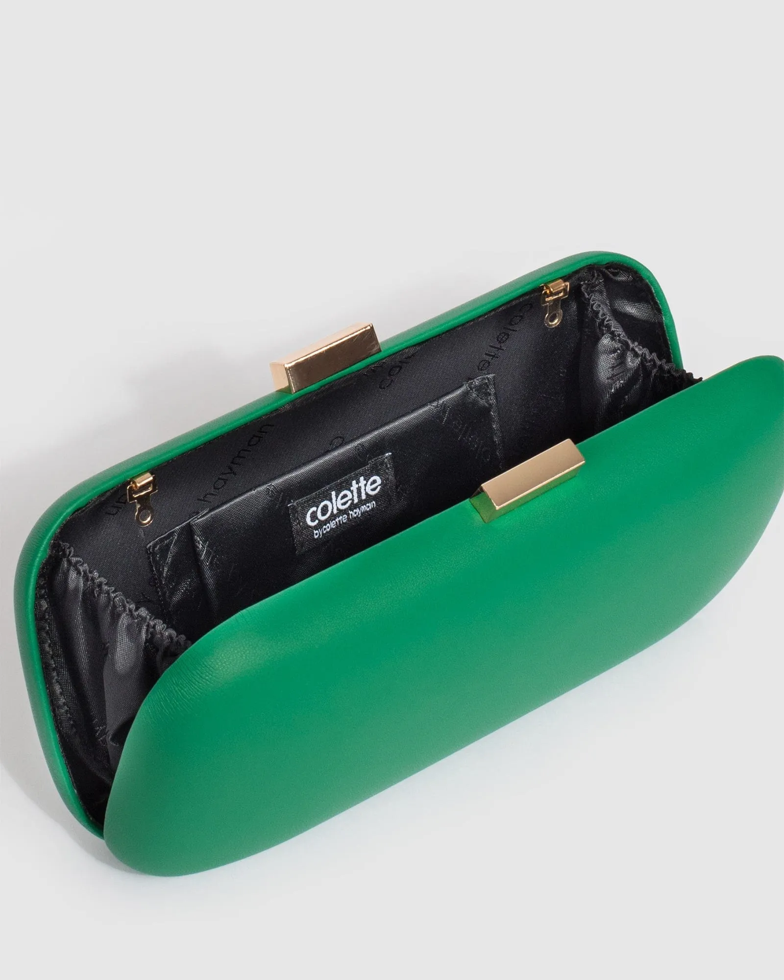 Green Rosie Hardcase Clutch Bag