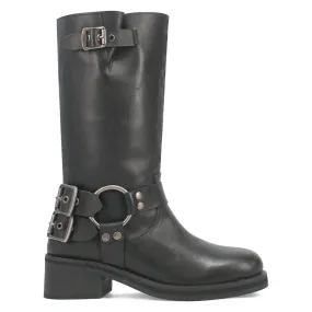 Harlee Round Toe Motorcycle Boots