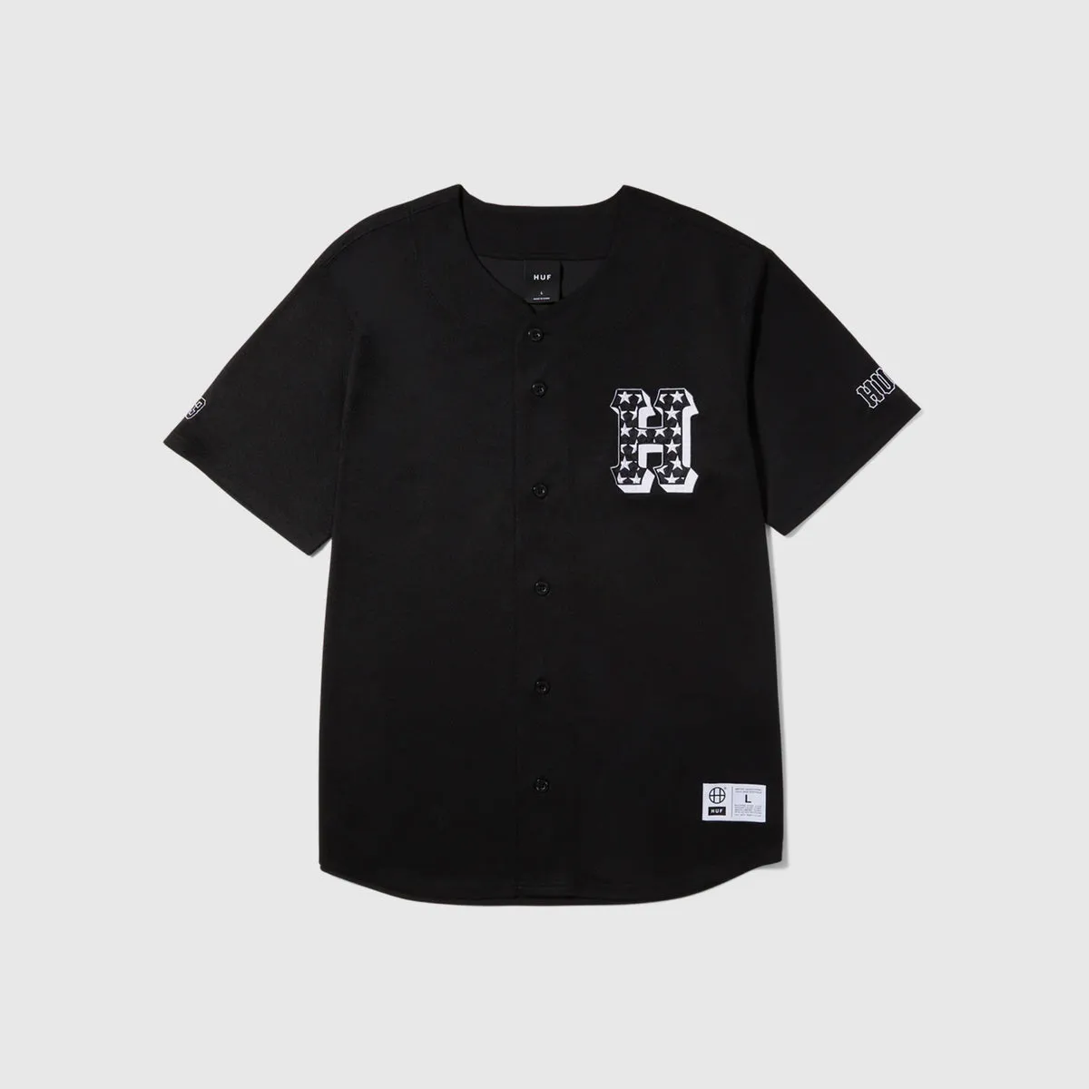 HUF H-Star Baseball Shirt - Black