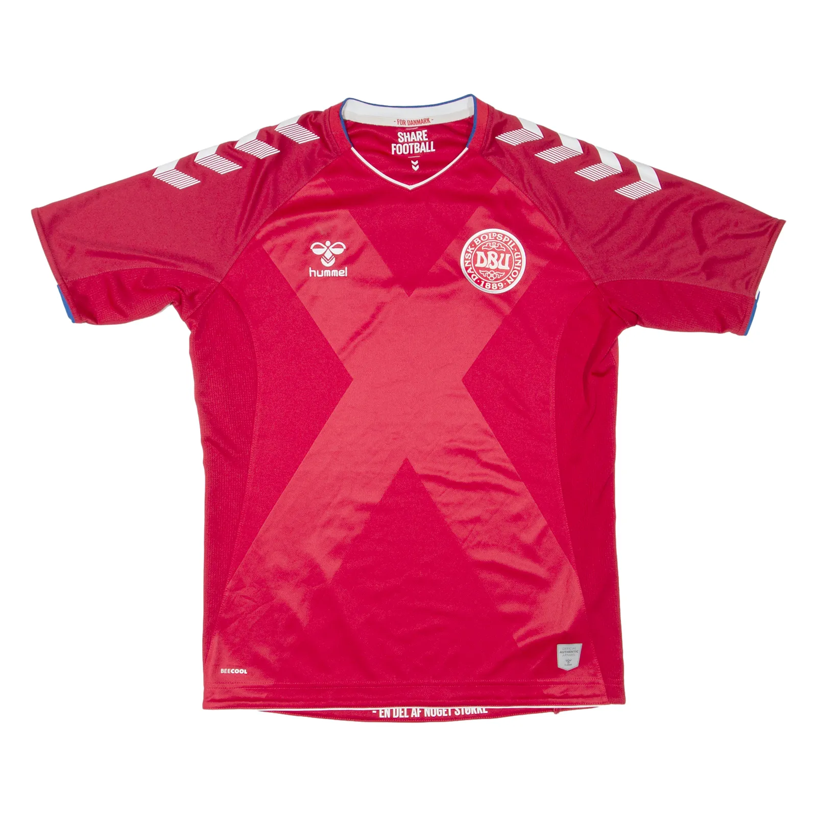 HUMMEL Denmark National Team Mens Football Shirt Jersey Red S