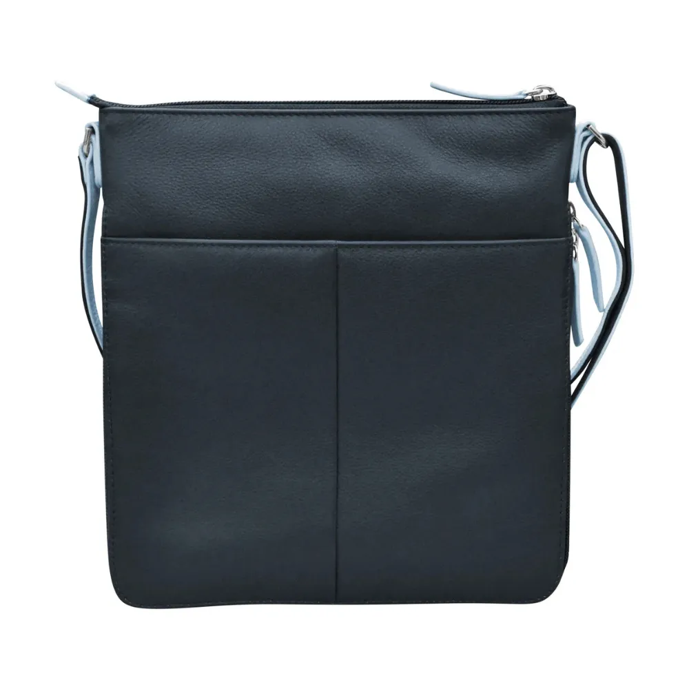 ili New York Expandable Classic Navy/Chambray Crossbody Bag