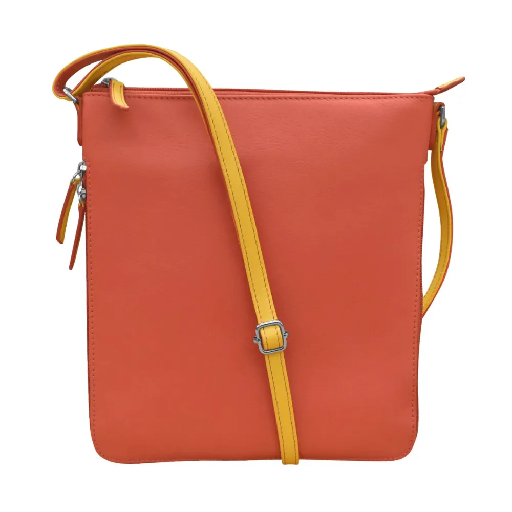 ili New York Expandable Coral/Sunshine Crossbody Bag