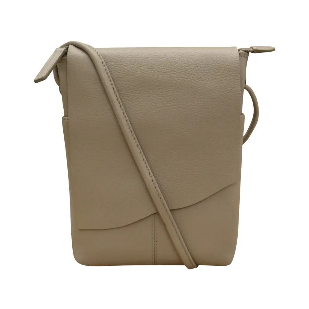 ili New York Small Canada Taupe Crossbody Bag (Women's)