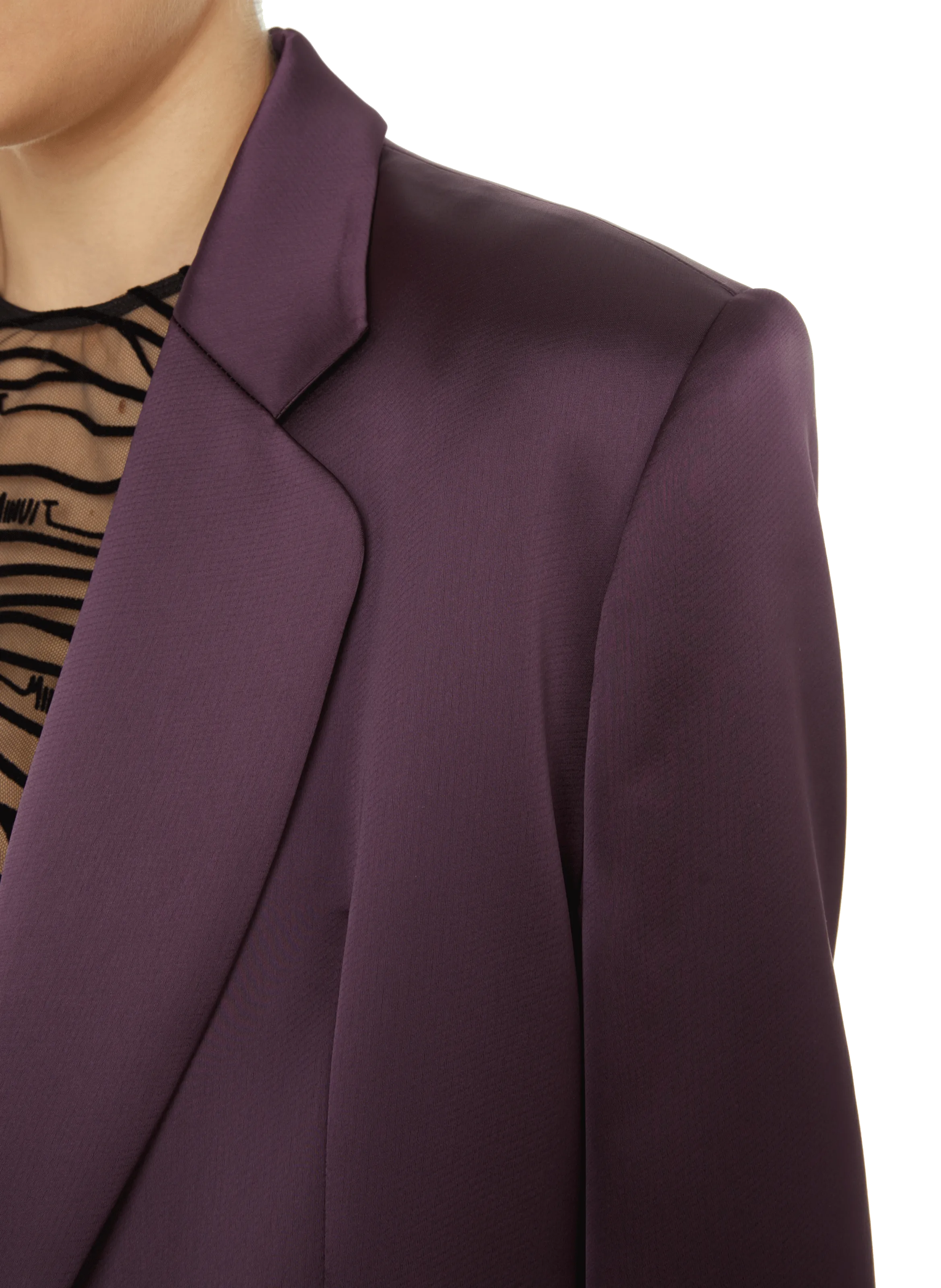 In the mood for love  Lycia satin jacket - Purple