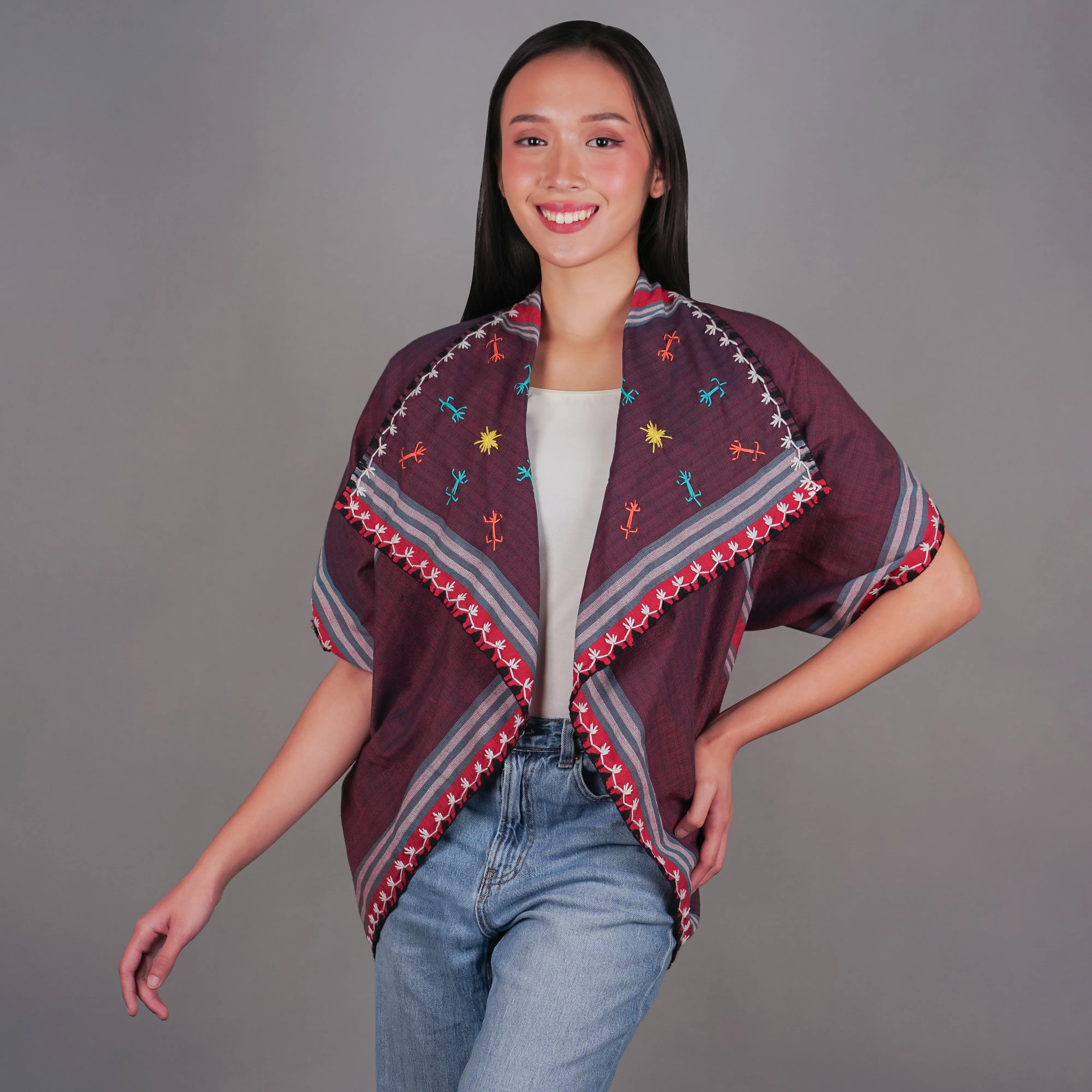 Itneg Hand-Embroidered Poncho