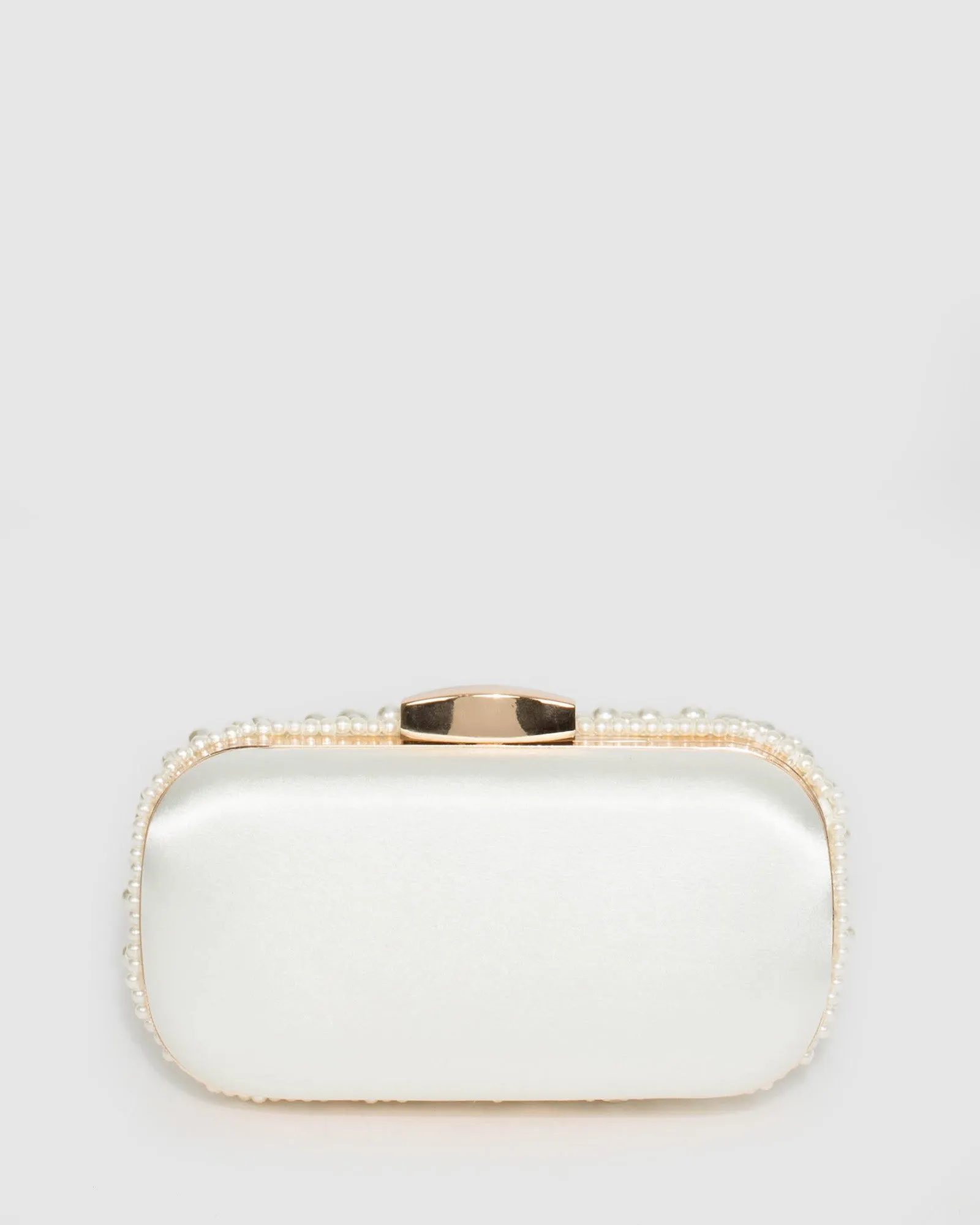 Ivory Alina Beaded Clutch Bag