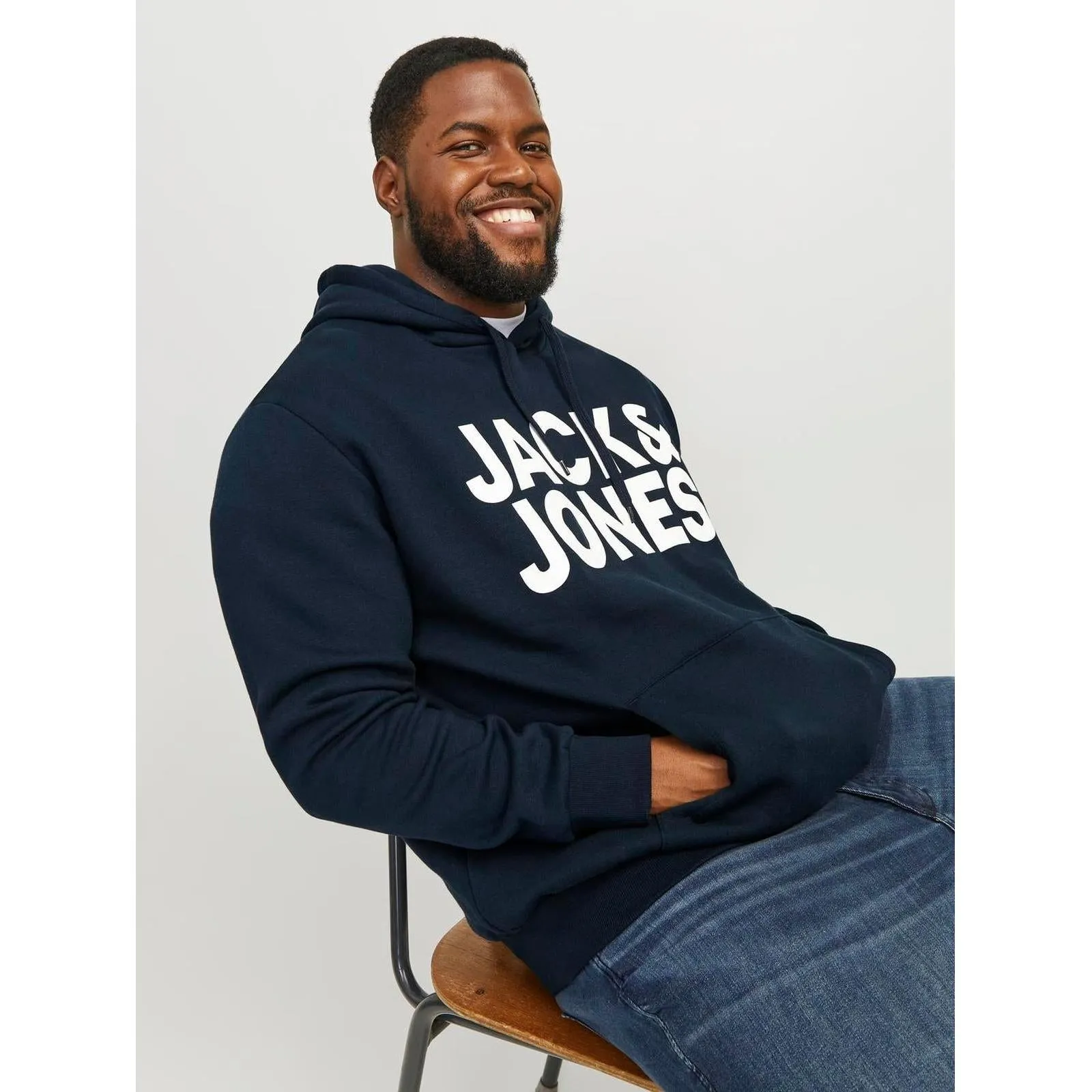 Jack & Jones Mens Corp Big & Tall Pullover Hoodie