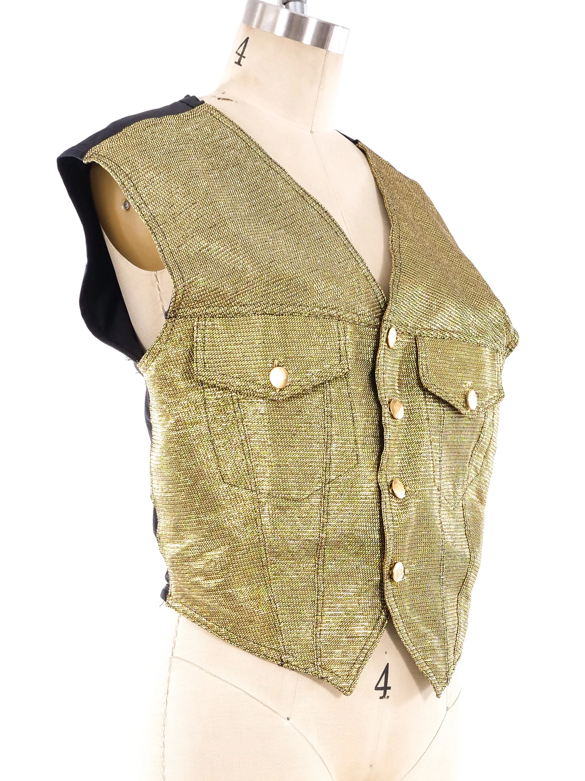 Jean Paul Gaultier Metallic Gold Vest