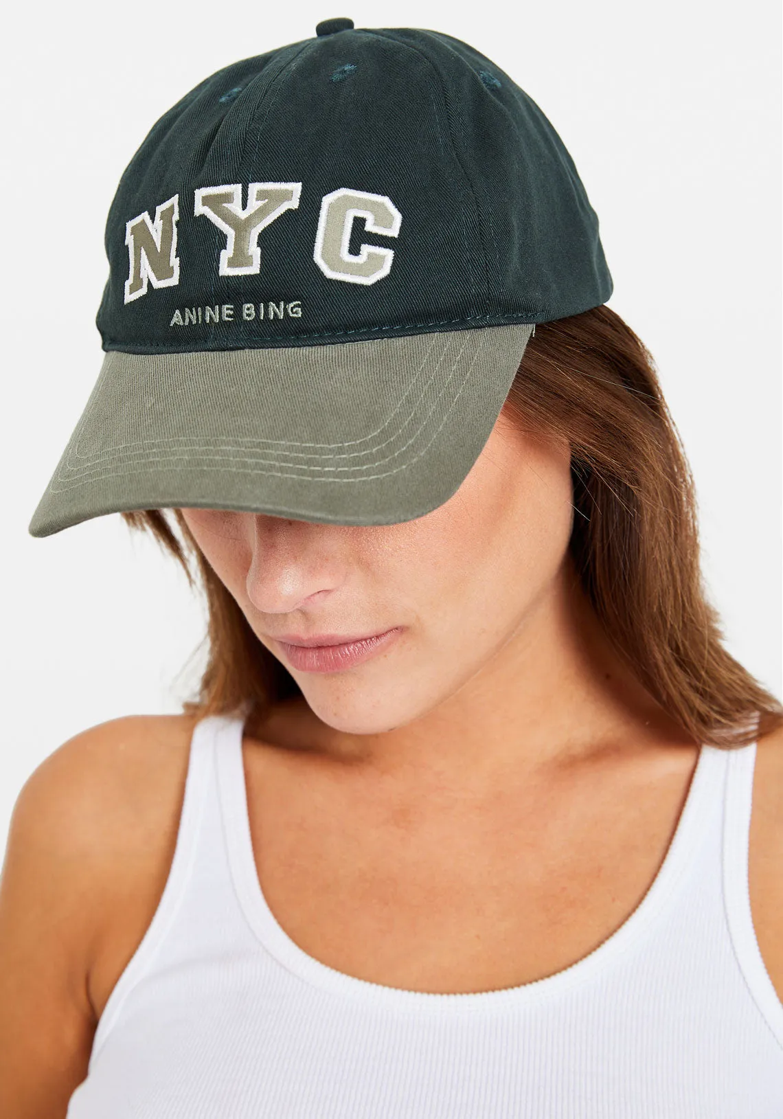 JEREMY BASEBALL CAP NYC CHARCOAL GREEN