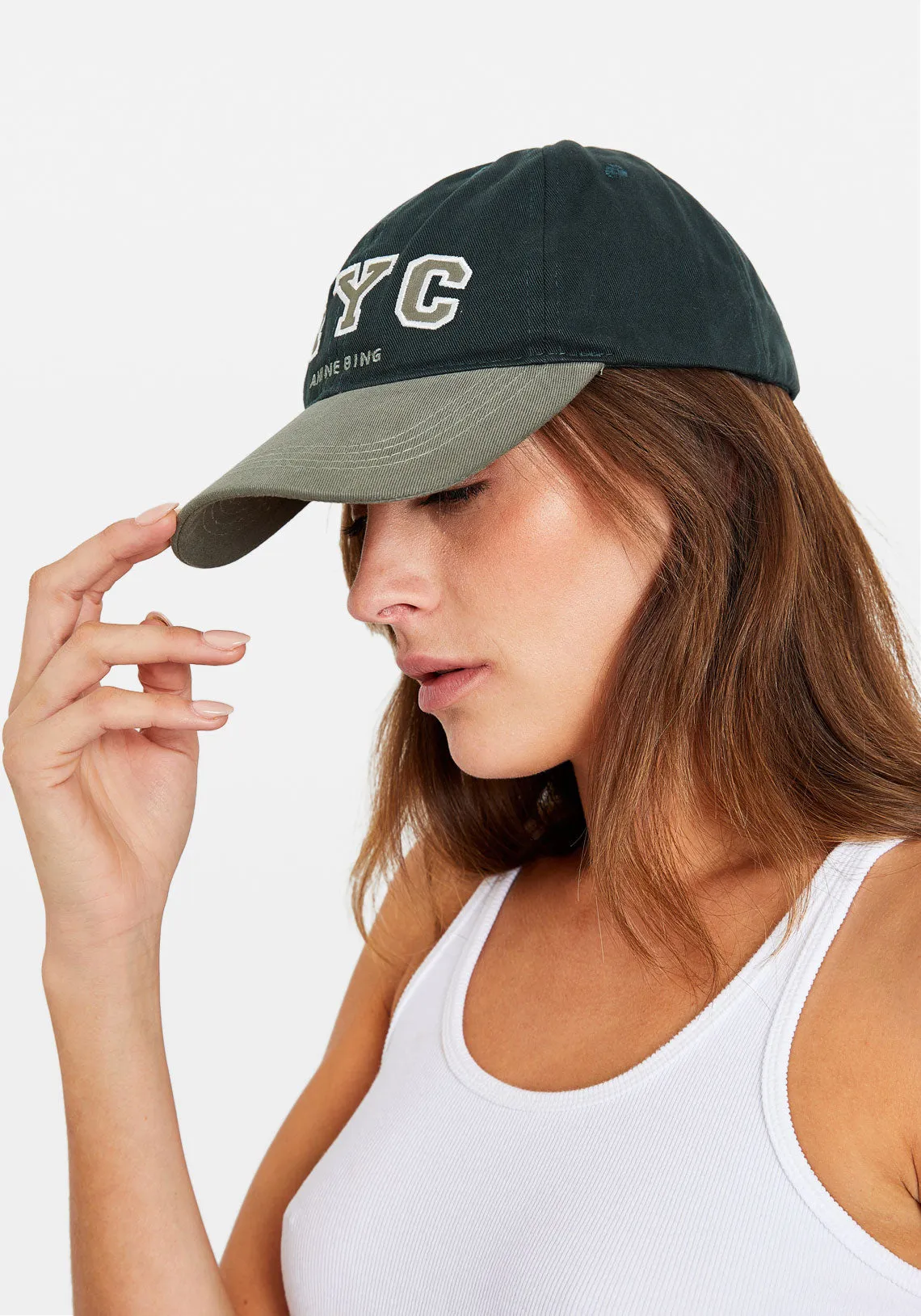 JEREMY BASEBALL CAP NYC CHARCOAL GREEN