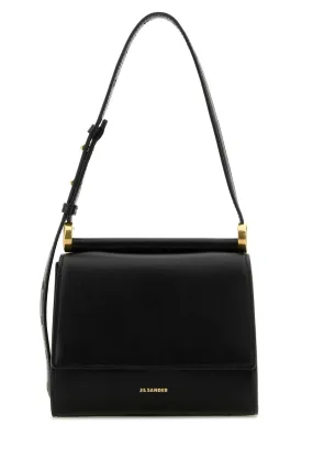 Jil Sander Black Leather Mini Ghost Shoulder Bag