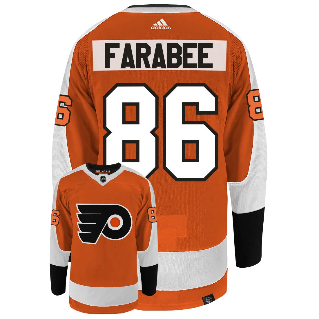 Joel Farabee Philadelphia Flyers Adidas Primegreen Authentic NHL Hockey Jersey     