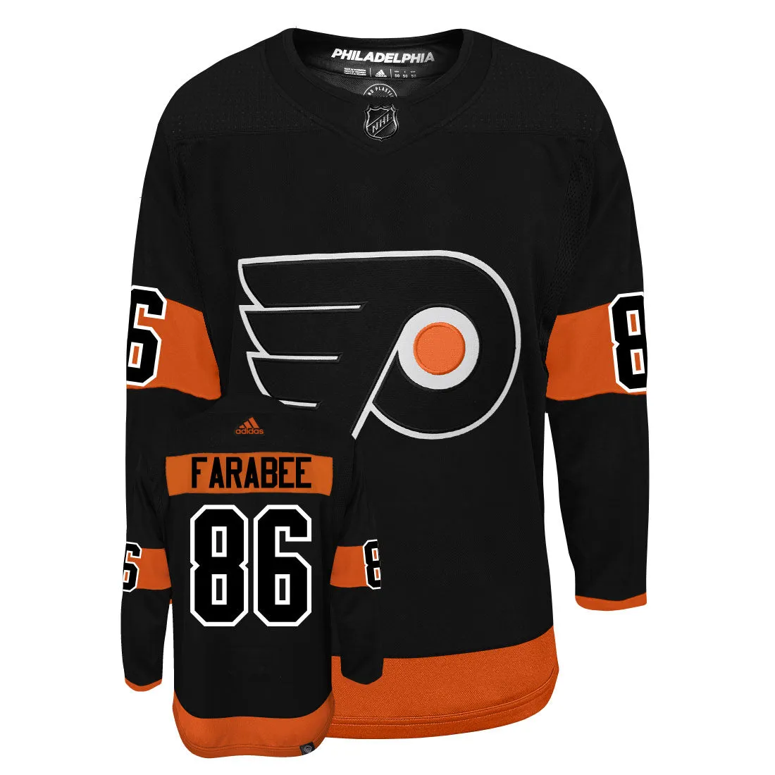 Joel Farabee Philadelphia Flyers Adidas Primegreen Authentic NHL Hockey Jersey     