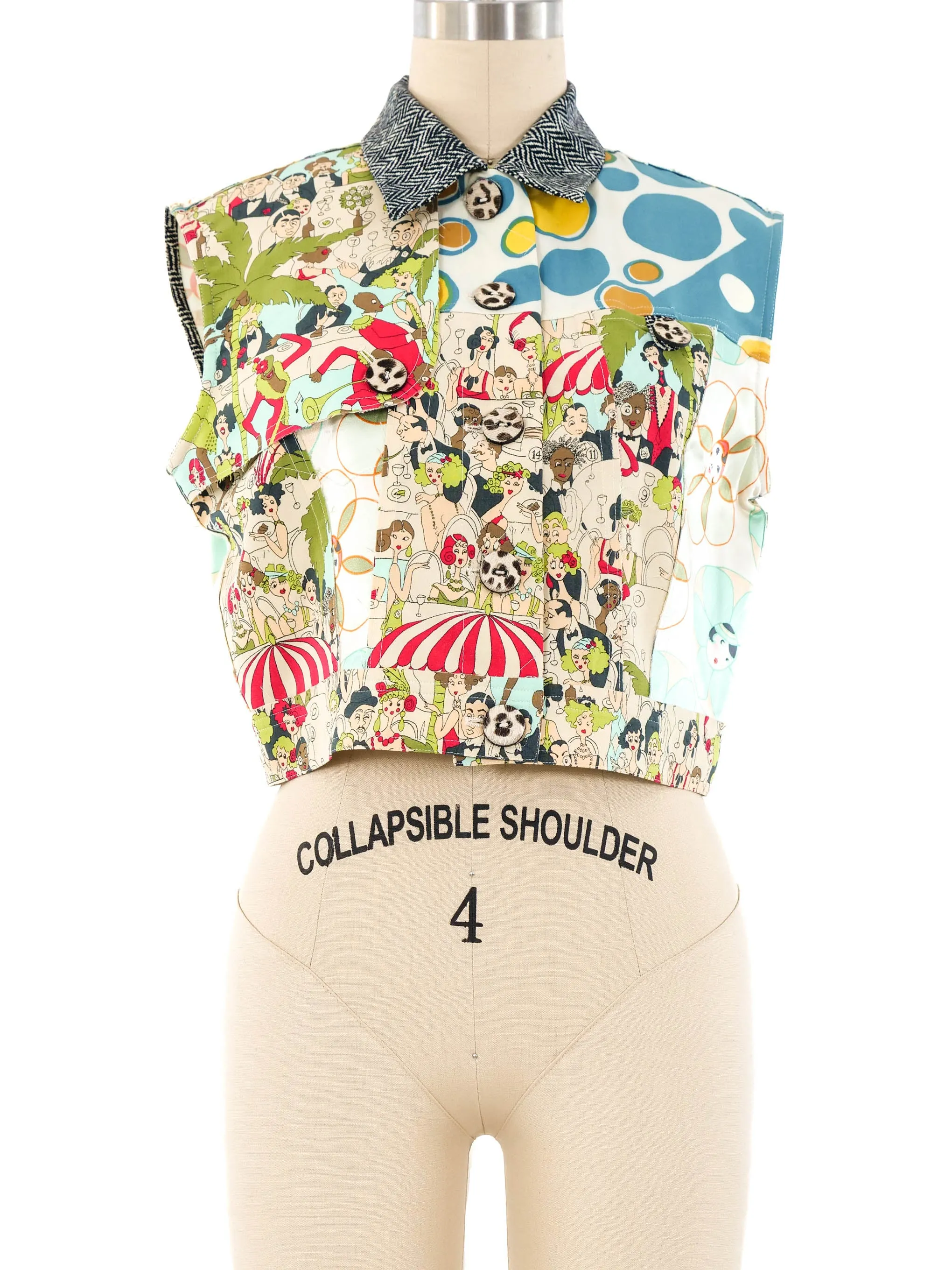 John Galliano Cartoon Printed Vest