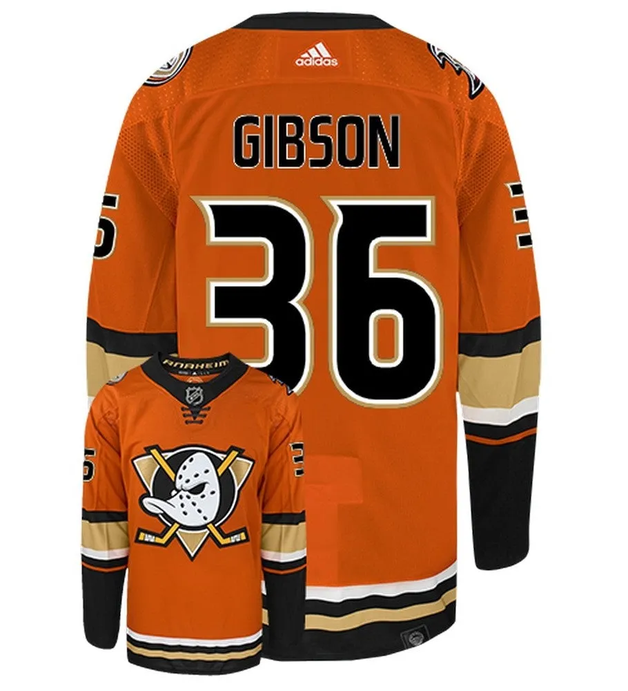 John Gibson Anaheim Ducks Adidas Primegreen Authentic NHL Hockey Jersey     