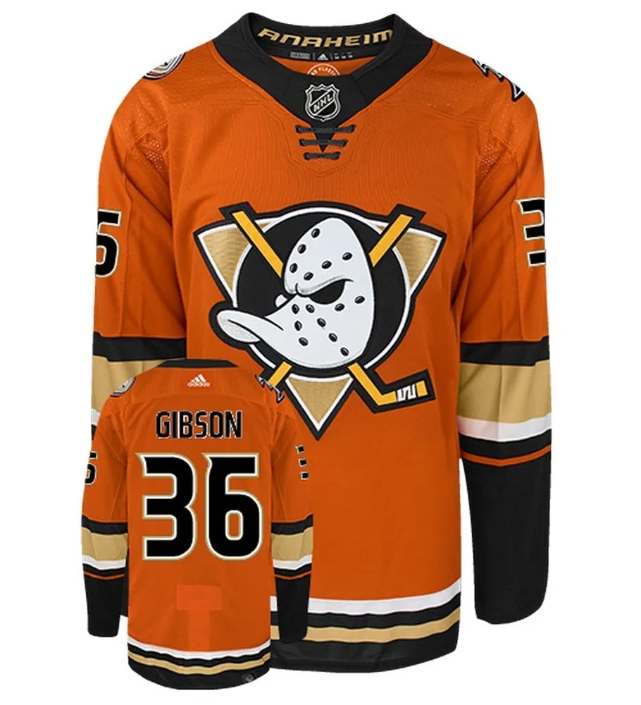 John Gibson Anaheim Ducks Adidas Primegreen Authentic NHL Hockey Jersey     